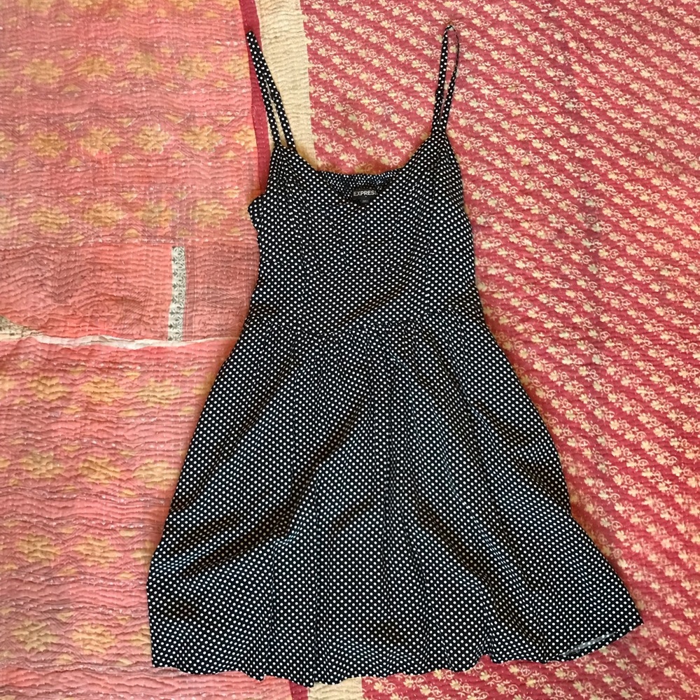 Express polka dot dress